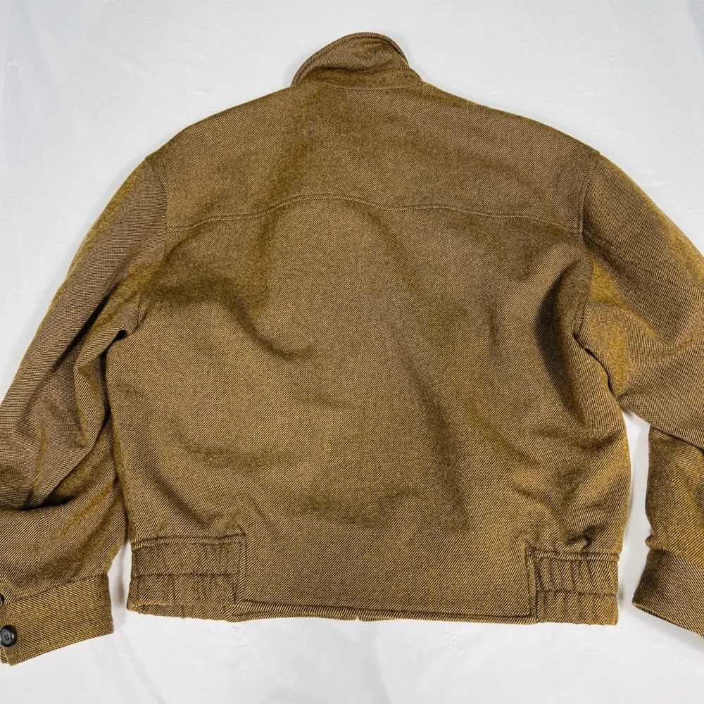 Ermenegildo Zegna 100% Cashmere Bomber Jacket Brown Zip Up Mens 50 US Medium